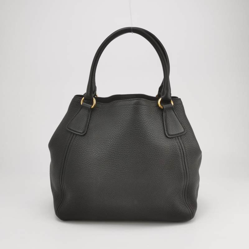 Prada 牛皮純色字母Logo三角徽標斜挎包單肩包-4