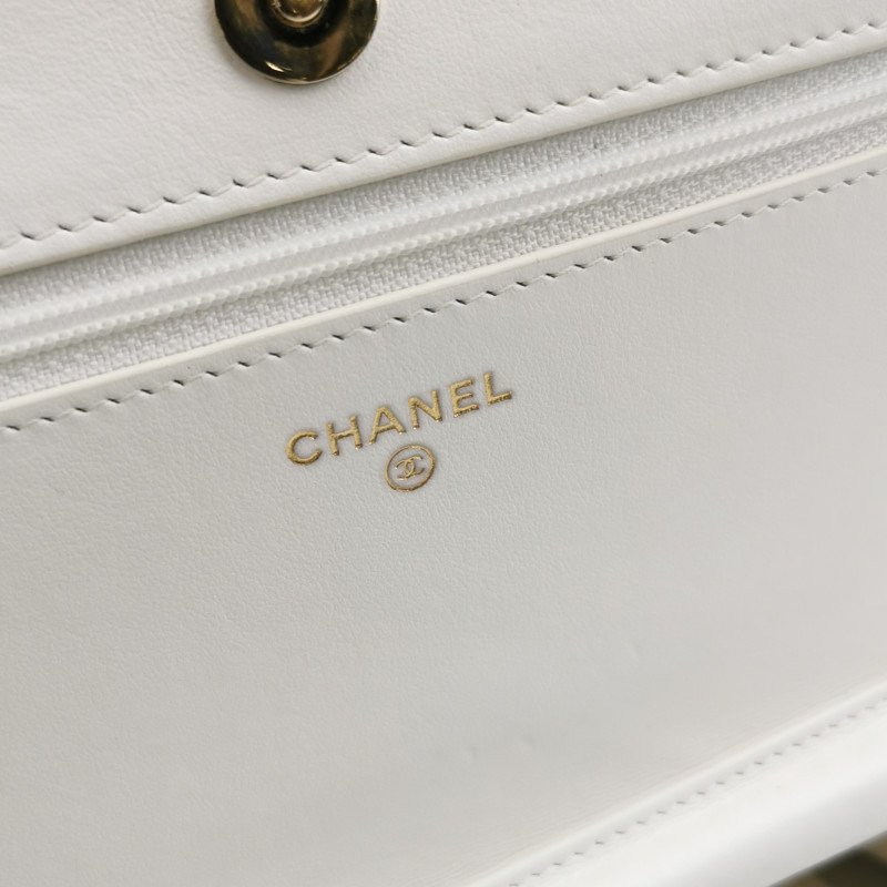 Chanel Boy Bag牛皮菱格方形雙C鎖扣WOC斜挎包單肩包-7