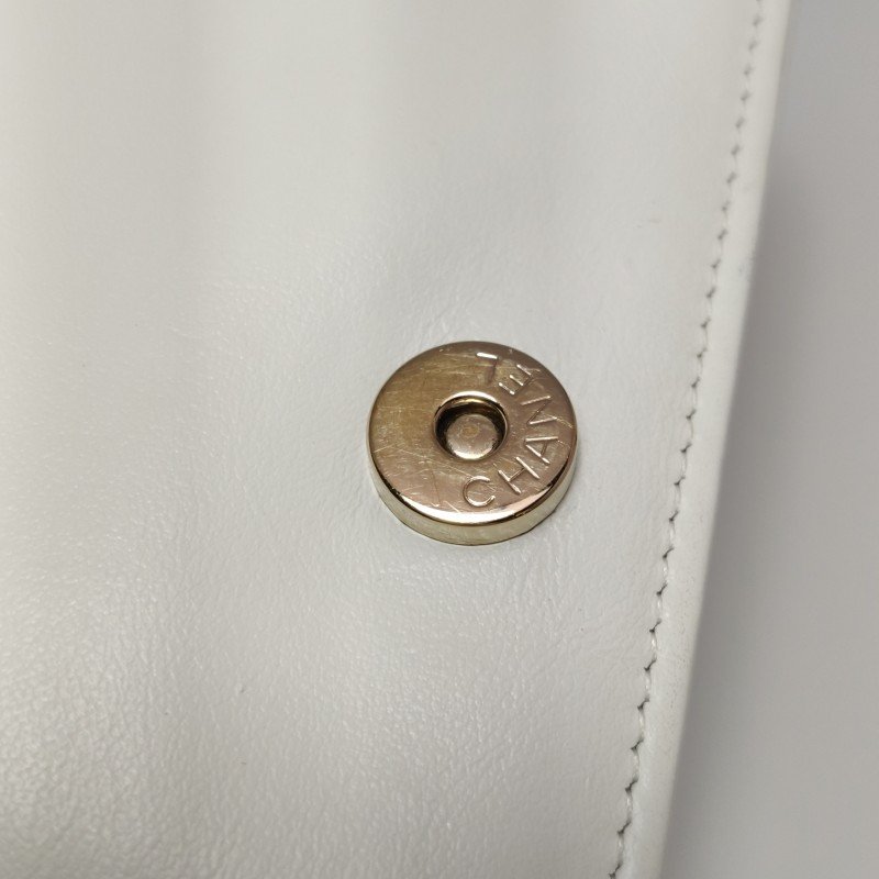 Chanel Boy Bag牛皮菱格方形雙C鎖扣WOC斜挎包單肩包-11