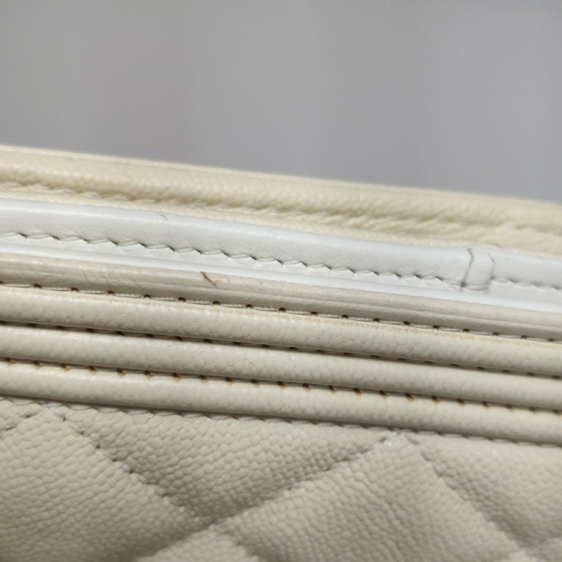 Chanel Boy Bag牛皮菱格方形雙C鎖扣WOC斜挎包單肩包-16