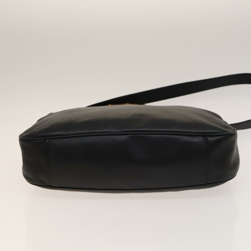 【日本直送】GUCCI 竹節手提包 皮革 兩用 黑色 金色 001 1781 1577 0 Auth 137281-4