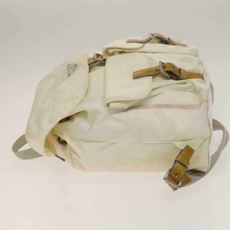 【日本直送】PRADA 雙肩包 尼龍 白色 銀色 正品 138353-3