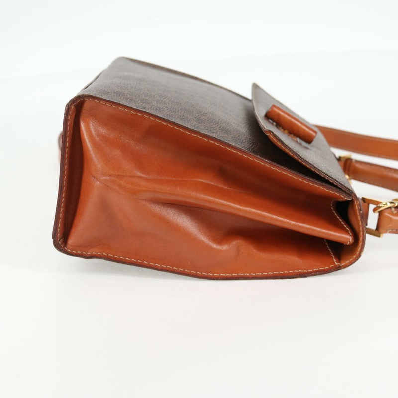 【日本直送】CELINE Macadam帆布手提包 PVC皮革 2way Brown Gold Auth ki5899-3