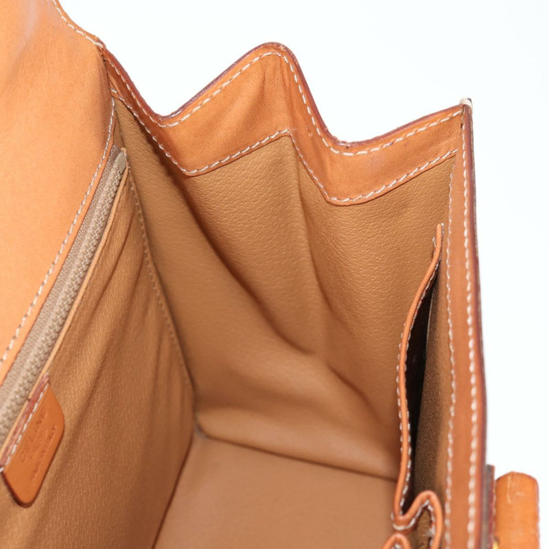 【日本直送】CELINE Macadam帆布手提包 PVC皮革 2way Brown Gold Auth ki5899-23