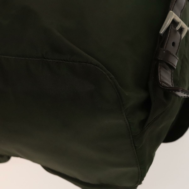 【日本直送】PRADA 雙肩包 尼龍 卡其色 銀色 正品 ki5908-17