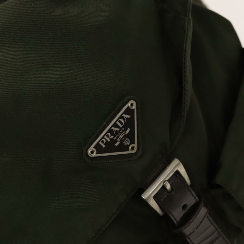 【日本直送】PRADA 雙肩包 尼龍 卡其色 銀色 正品 ki5908-19
