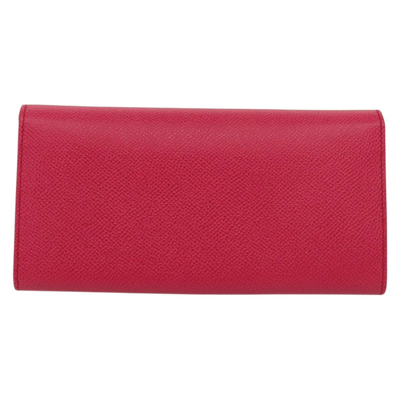 【日本直送】Salvatore Ferragamo Gancini 長版皮夾 皮革 粉金 正品 139609-1