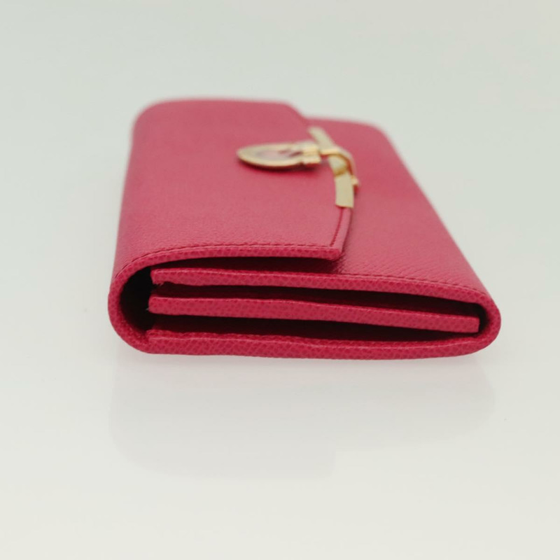 【日本直送】Salvatore Ferragamo Gancini 長版皮夾 皮革 粉金 正品 139609-3