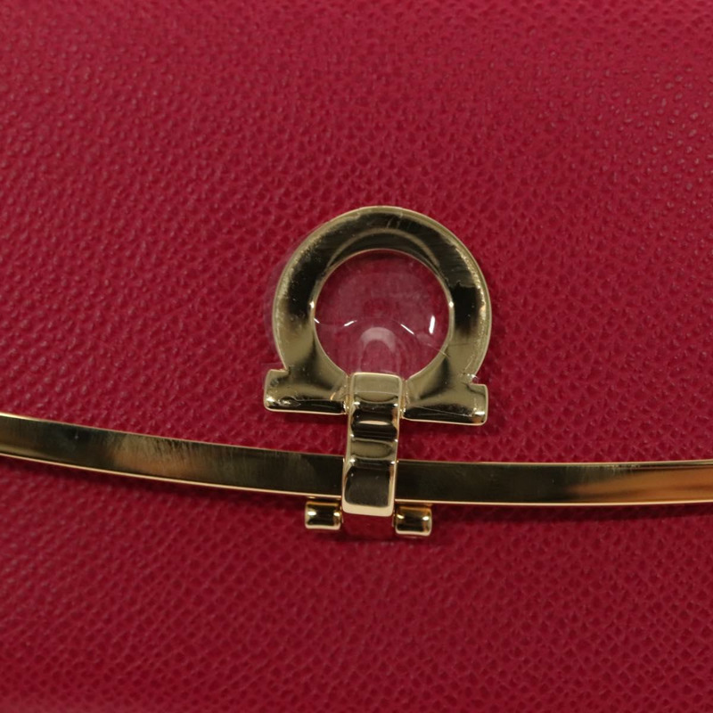 【日本直送】Salvatore Ferragamo Gancini 長版皮夾 皮革 粉金 正品 139609-6
