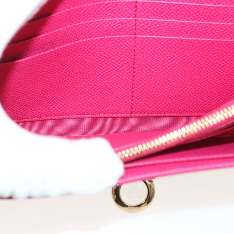 【日本直送】Salvatore Ferragamo Gancini 長版皮夾 皮革 粉金 正品 139609-19