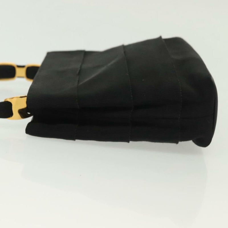 【日本直送】Salvatore Ferragamo Vala 手提包 帆布 黑色 金色 正品 139593-3