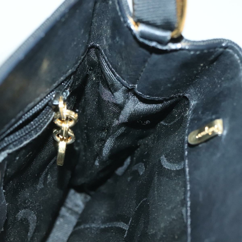 【日本直送】Salvatore Ferragamo Vala 手提包 帆布 黑色 金色 正品 139593-17