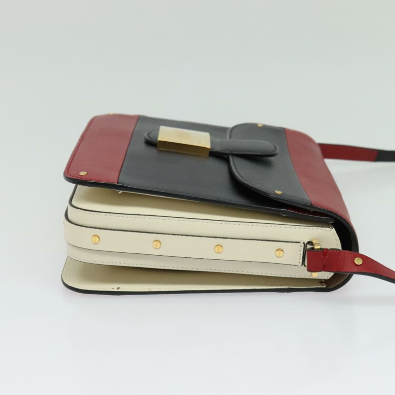 【日本直送】華倫天奴 (VALENTINO) 皮革單肩包 紅色 金色 正品 133407-3