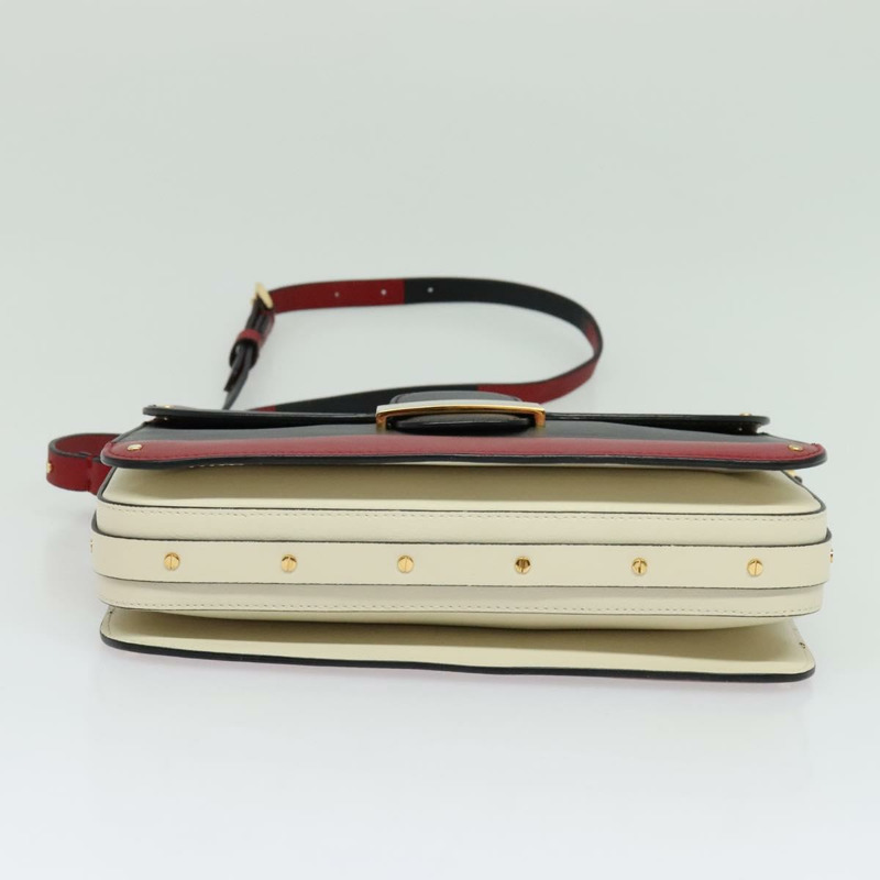 【日本直送】華倫天奴 (VALENTINO) 皮革單肩包 紅色 金色 正品 133407-4