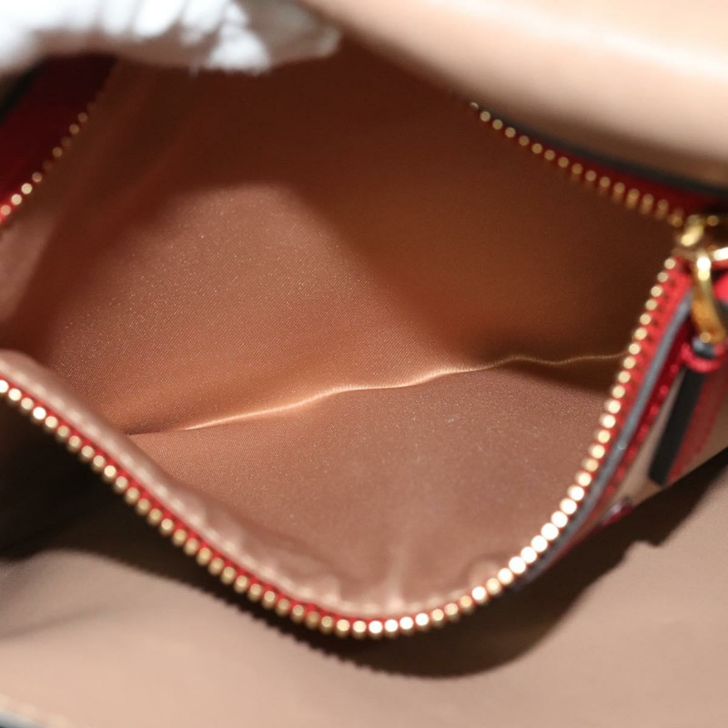 【日本直送】華倫天奴 (VALENTINO) 皮革單肩包 紅色 金色 正品 133407-23