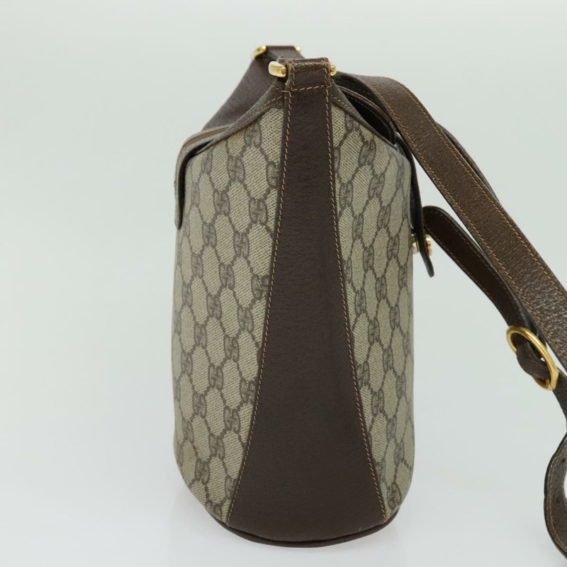 【日本直送】GUCCI GG Supreme Web Sherry Line 單肩包 PVC 米色 904 02 081 Auth 139731-2