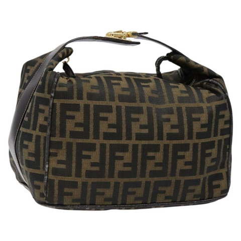 FENDI Zucca帆布化妝包 黑色 棕色 正品 139093