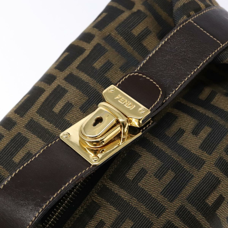 【日本直送】FENDI Zucca帆布化妝包 黑色 棕色 正品 139093-16