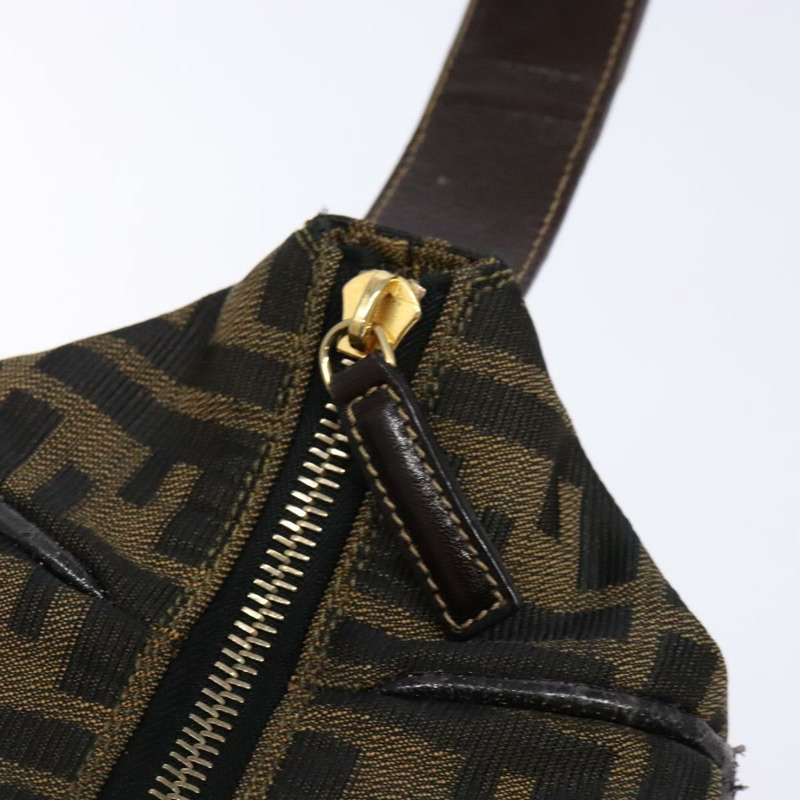 【日本直送】FENDI Zucca帆布化妝包 黑色 棕色 正品 139093-17