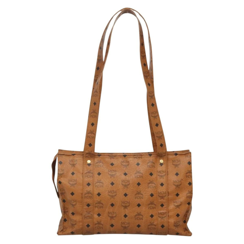 【日本直送】MCM Logoogram Vicetos 手提包 PVC 皮革 棕色 金色 正品 139837-1