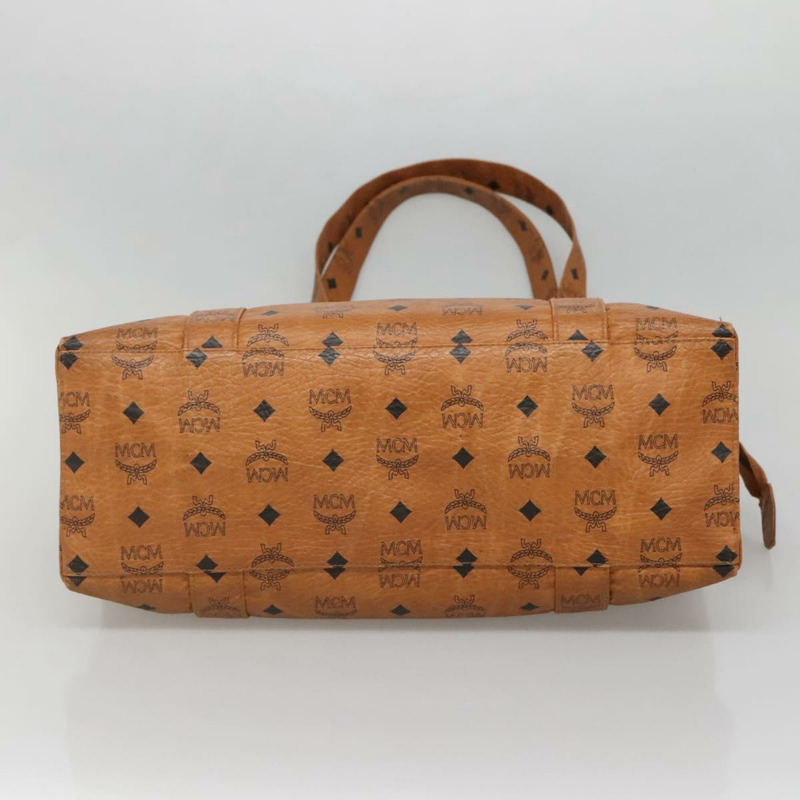 【日本直送】MCM Logoogram Vicetos 手提包 PVC 皮革 棕色 金色 正品 139837-4