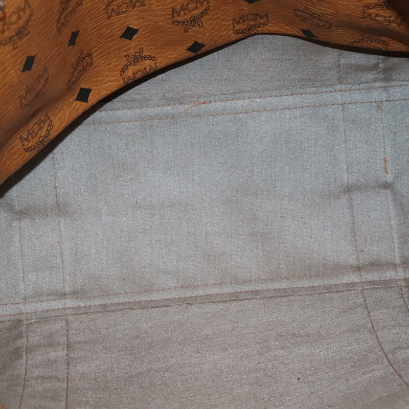 【日本直送】MCM Logoogram Vicetos 手提包 PVC 皮革 棕色 金色 正品 139837-10
