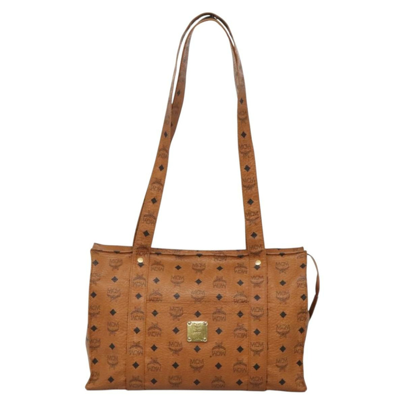 【日本直送】MCM Logoogram Vicetos 手提包 PVC 皮革 棕色 金色 正品 139837-12