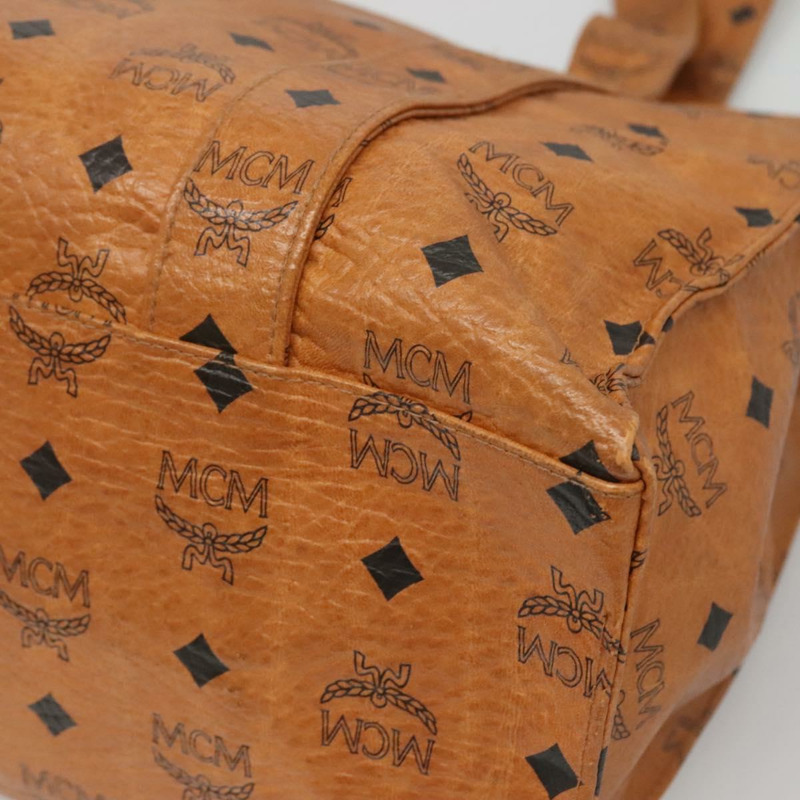 【日本直送】MCM Logoogram Vicetos 手提包 PVC 皮革 棕色 金色 正品 139837-14