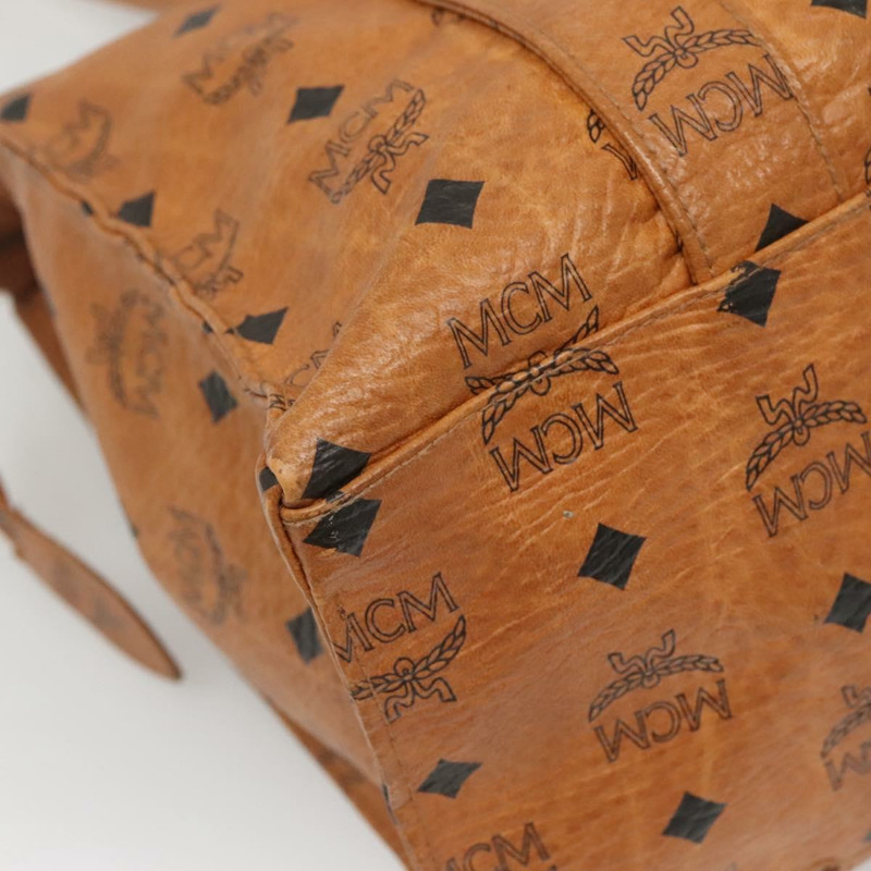 【日本直送】MCM Logoogram Vicetos 手提包 PVC 皮革 棕色 金色 正品 139837-15