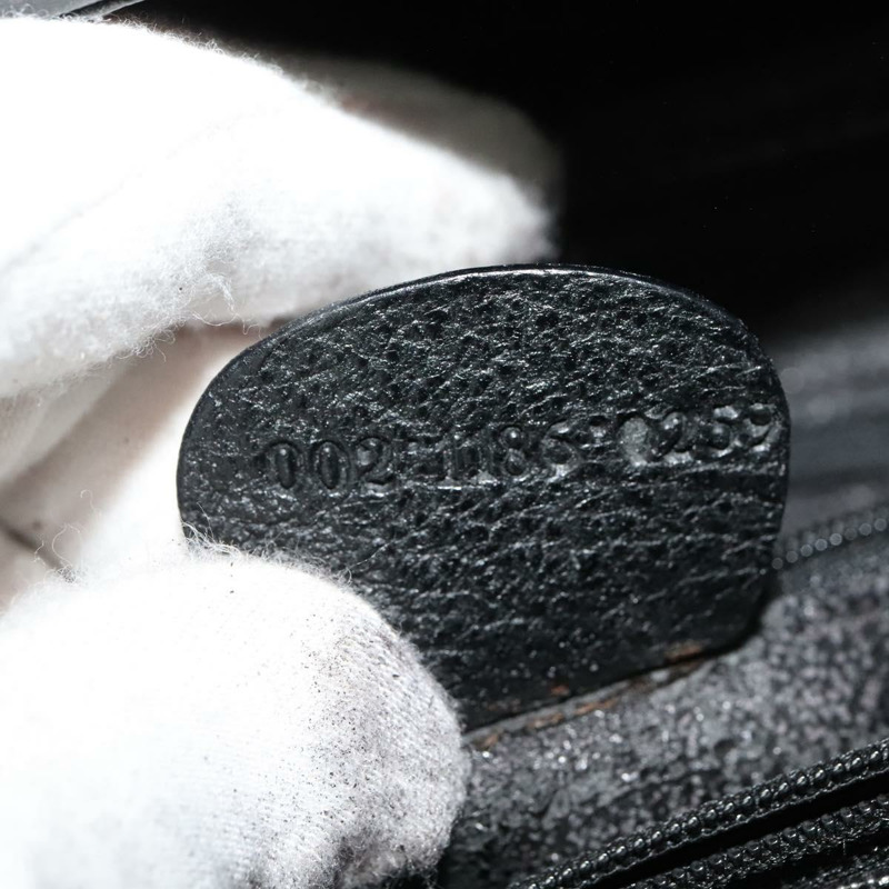 【日本直送】GUCCI 竹節手提包 皮革 黑色 金色 002 1186 0259 正品 139070-11