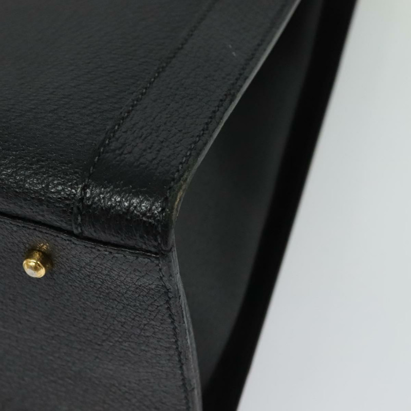 【日本直送】GUCCI 竹節手提包 皮革 黑色 金色 002 1186 0259 正品 139070-13