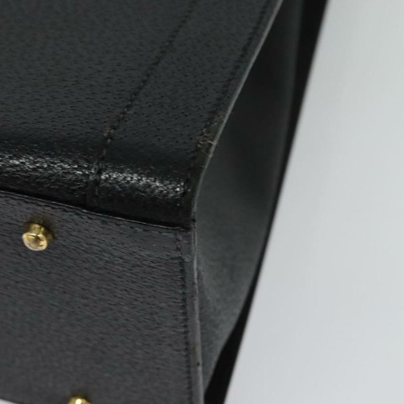 【日本直送】GUCCI 竹節手提包 皮革 黑色 金色 002 1186 0259 正品 139070-15