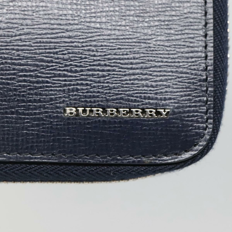 【日本直送】BURBERRY 旅行箱 皮革 海軍藍 銀色 正品 140004-17