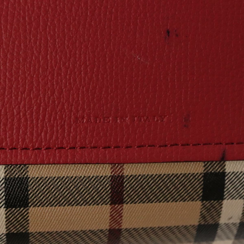 【日本直送】BURBERRY Nova 格紋手提包 PVC 米色 粉紅色 金色 正品 139904-10