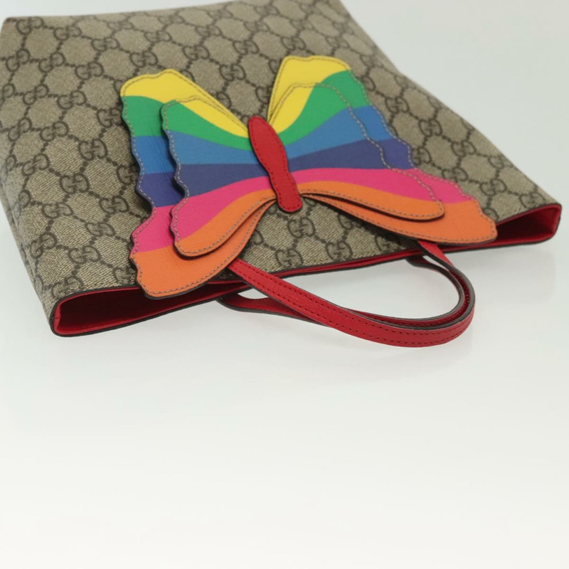 【日本直送】GUCCI GG Supreme 手提包 PVC 米色 金色 550768 正品 139907-5