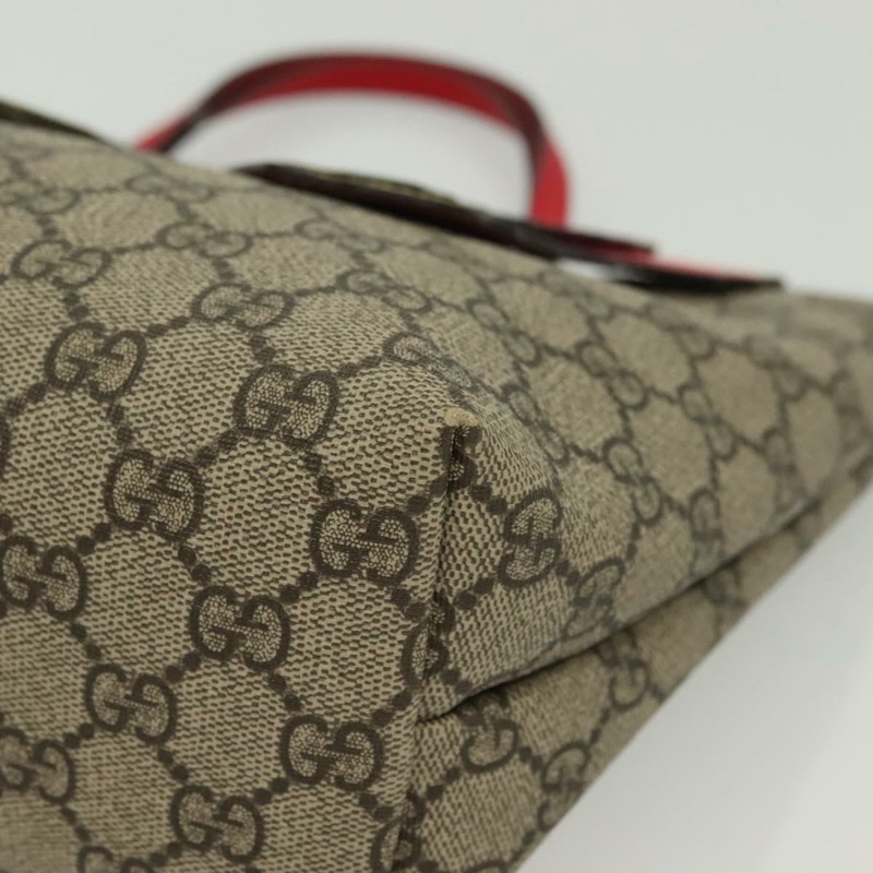 【日本直送】GUCCI GG Supreme 手提包 PVC 米色 金色 550768 正品 139907-13