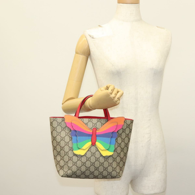 【日本直送】GUCCI GG Supreme 手提包 PVC 米色 金色 550768 正品 139907-21