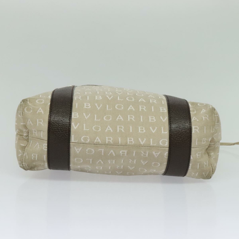 【日本直送】寶格麗 Logo Mania 帆布手提包 米色 銀色 正品 139062-4