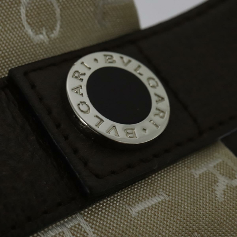 【日本直送】寶格麗 Logo Mania 帆布手提包 米色 銀色 正品 139062-9