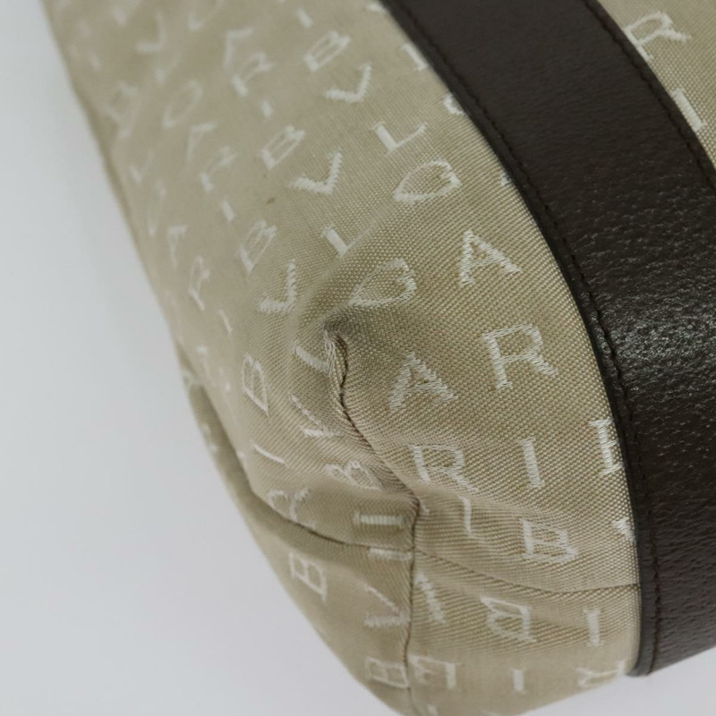 【日本直送】寶格麗 Logo Mania 帆布手提包 米色 銀色 正品 139062-14