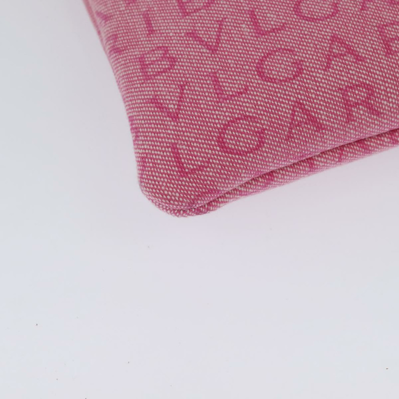 【日本直送】寶格麗 Logo Mania 帆布單肩包 粉紅色 銀色 正品 bs28986-14