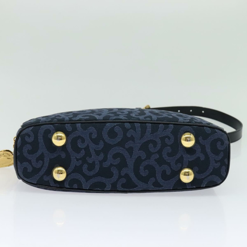 【日本直送】SAINT LAURENT 單肩帆布包 海軍藍 金色 正品 bs28993-4