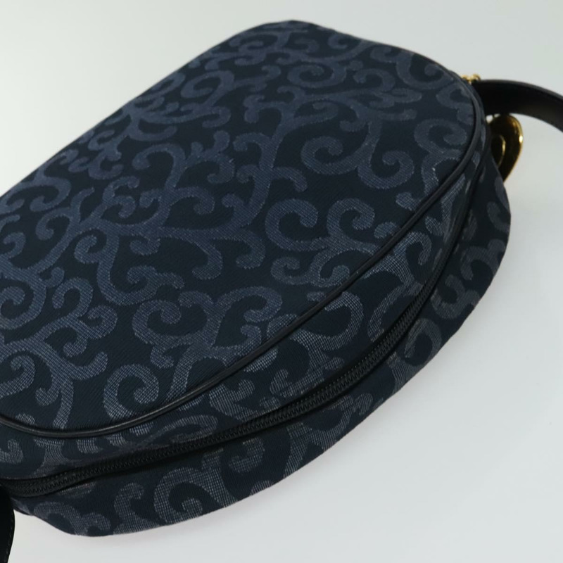 【日本直送】SAINT LAURENT 單肩帆布包 海軍藍 金色 正品 bs28993-5