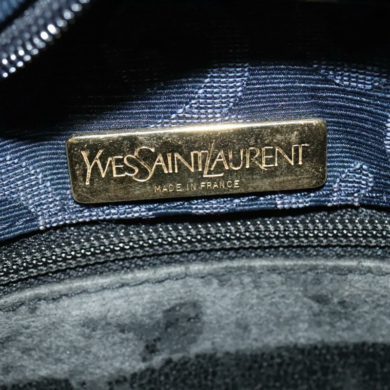 【日本直送】SAINT LAURENT 單肩帆布包 海軍藍 金色 正品 bs28993-9