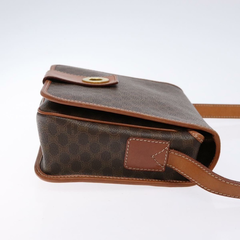 【日本直送】CELINE Macadam帆布肩背包 PVC皮革 棕色 金色 正品 140237-2