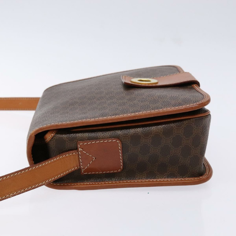 【日本直送】CELINE Macadam帆布肩背包 PVC皮革 棕色 金色 正品 140237-3