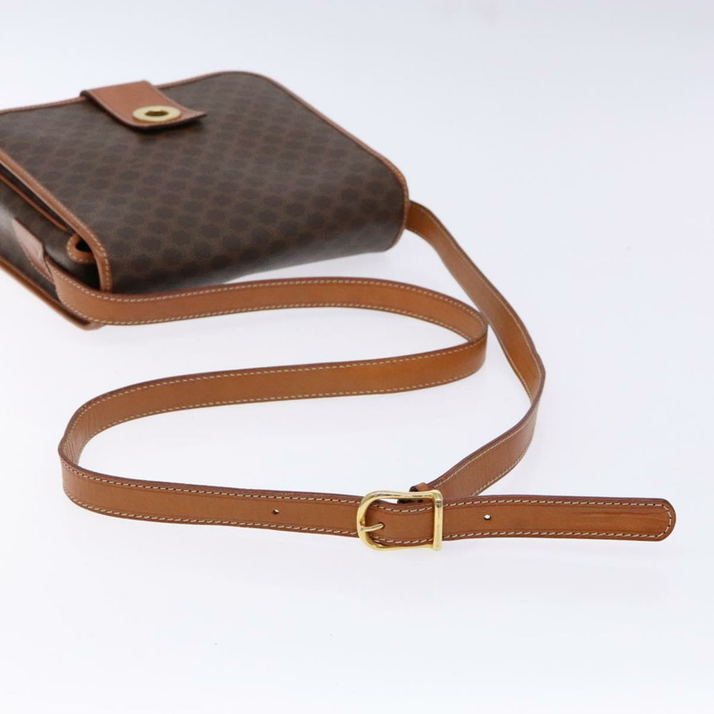 【日本直送】CELINE Macadam帆布肩背包 PVC皮革 棕色 金色 正品 140237-6