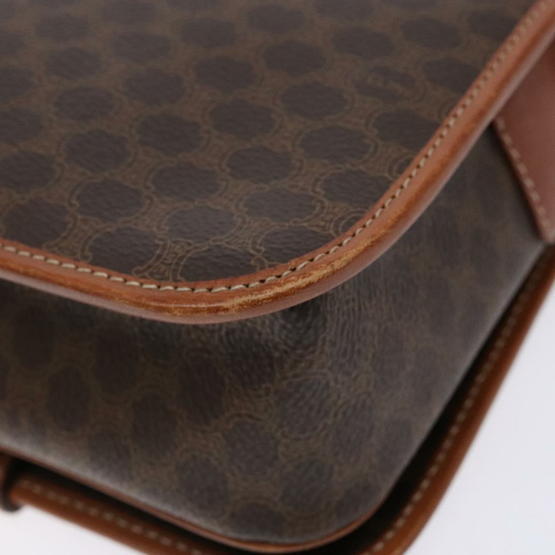 【日本直送】CELINE Macadam帆布肩背包 PVC皮革 棕色 金色 正品 140237-14