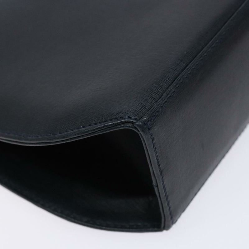 【日本直送】Salvatore Ferragamo Gancini 鏈條單肩包 皮革 海軍藍 金色 正品 140222-13