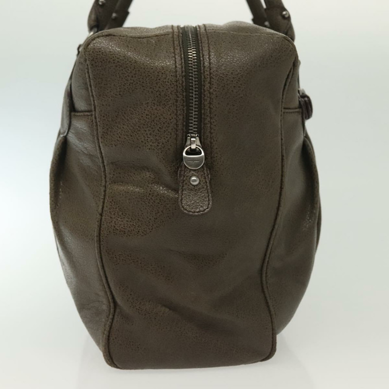 【日本直送】Salvatore Ferragamo Gancini 手提包 皮革 卡其色 銀色 正品 140186-3